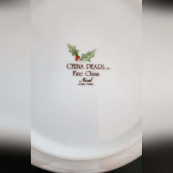 China Pearl NOEL Fine China Liling TWO (2) Vegetable Bowls 9.25" x 2.5" - Picture 4 of 7